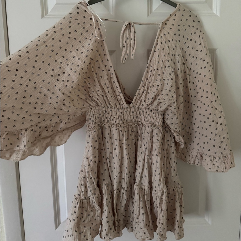 Cream Flowy Romper